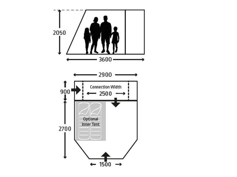 Kampa Camper-bus Voortent Action - Image 2