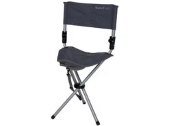 Eurotrail Vouwkrukje+Rugleuning Escabeau Staal Grijs