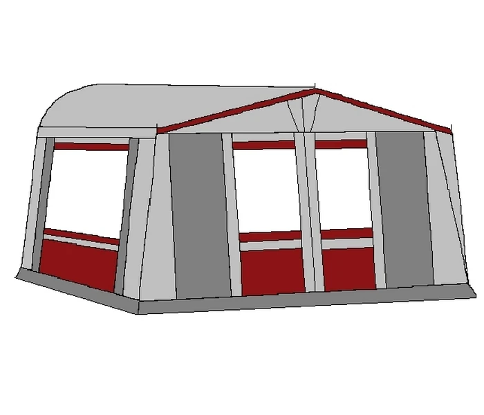 Te Velde Voortent De Vaart Lux 240 Cm Bordeaux