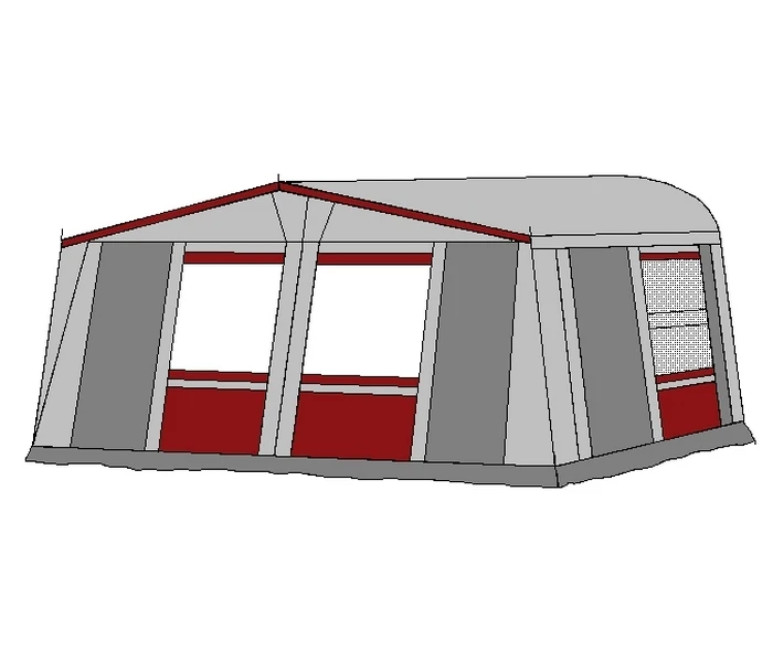 Te Velde Voortent De Vaart Lux 240 Cm Bordeaux - Image 2